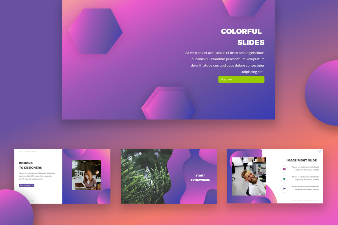 Colorful PowerPoint Template #67853